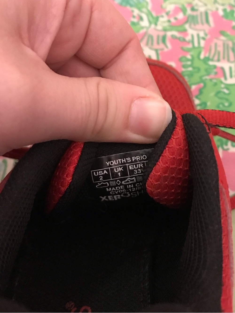 Xero red Prio Running Athletic Shoes Barefoot Minimalist Kids Size 2 - Picture 9 of 9